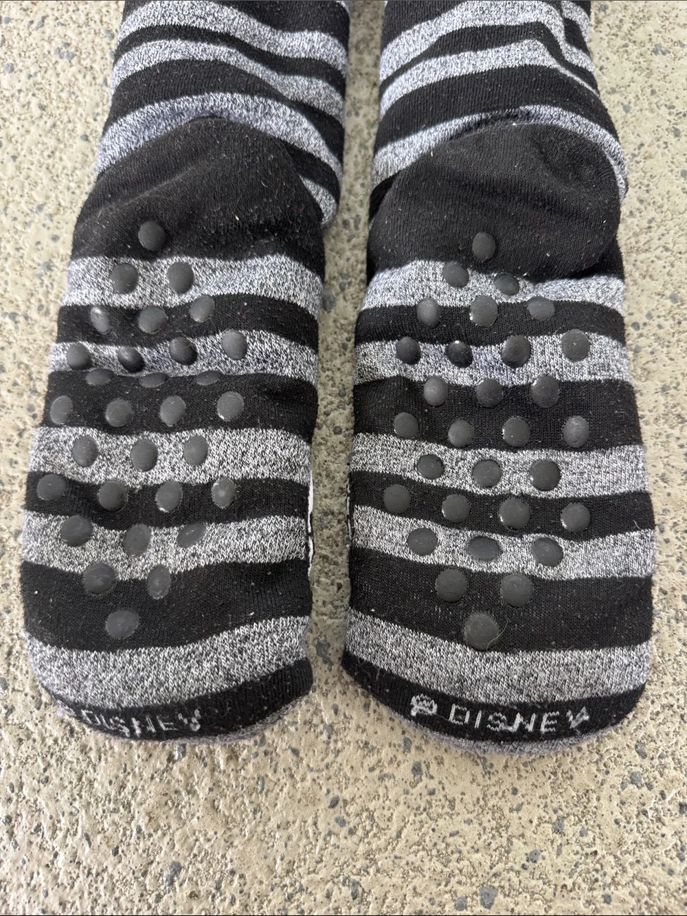 Disney Nightmare Before Christmas Jack Skellington black stripe fleece socks